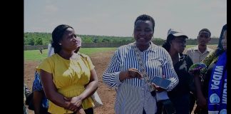Beneficiaries of input distribution in Ibadan, Oyo State.