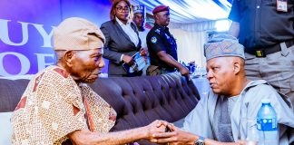 Vice President Kashim Shettima and Pa Reuben Famuyide Fasoranti at the 100 years Birthday Celebration of Afenifere leader, Pa Reuben Famuyide Fasoranti in Akure, Ondo State on Monday, 11-05-2026.