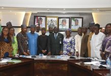 The Permanent Secretary, FMAFS, Dr Marcus Olaniyi Ogunbiyi (C) and other members of the Federal Inter- Agency Technical Committee on SPAZ