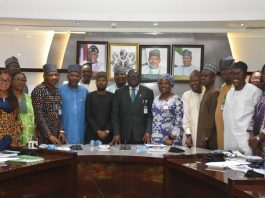 The Permanent Secretary, FMAFS, Dr Marcus Olaniyi Ogunbiyi (C) and other members of the Federal Inter- Agency Technical Committee on SPAZ