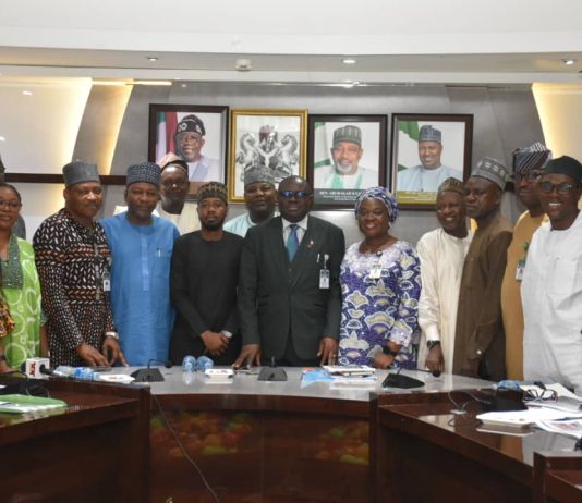 The Permanent Secretary, FMAFS, Dr Marcus Olaniyi Ogunbiyi (C) and other members of the Federal Inter- Agency Technical Committee on SPAZ