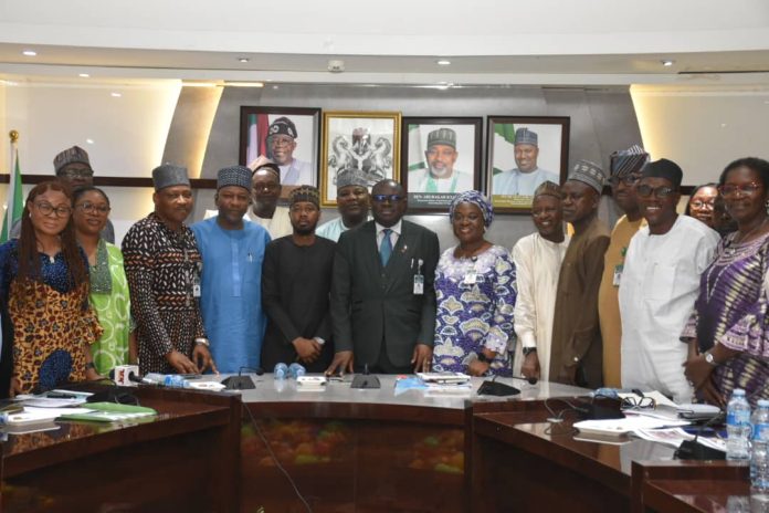 The Permanent Secretary, FMAFS, Dr Marcus Olaniyi Ogunbiyi (C) and other members of the Federal Inter- Agency Technical Committee on SPAZ