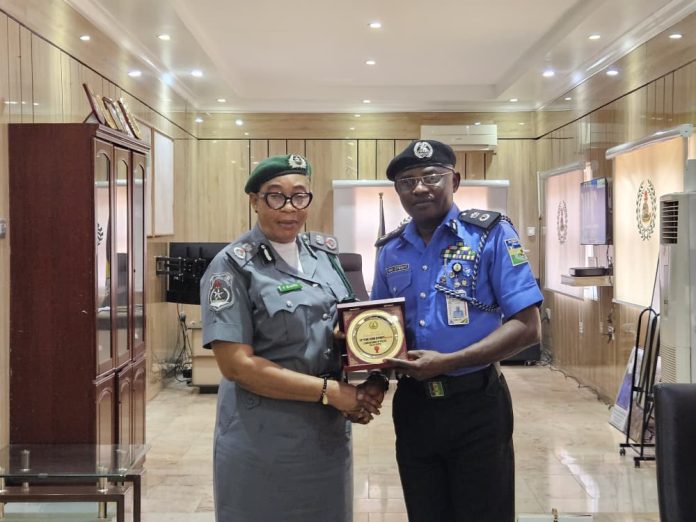 IMG-20260515-WA0111 L-R:NCS Area Controller Edo/Delta Judith Kanu And The CP Yemi Oyeniyi psc, acipm, mnips During The Visit To CP's Office Police Headquarters, Asaba Delta State.