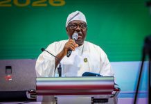 Secretary to the Government of the Federation, Sen. George Akume, CON, delivering remarks on behalf of President Bola Ahmed Tinubu, GCFR, at the Opening Ceremony of International Civil Service Conference 2026, on Wednesday 20th May, 2026 in Abuja.