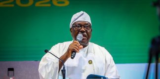 Secretary to the Government of the Federation, Sen. George Akume, CON, delivering remarks on behalf of President Bola Ahmed Tinubu, GCFR, at the Opening Ceremony of International Civil Service Conference 2026, on Wednesday 20th May, 2026 in Abuja.