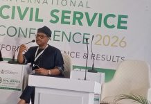 Photo News: Humanitarian Affairs Ministry Plays Active Role at International Civil Service Conference The permanent secretary, federal ministry of Humanitarian Affairs and Poverty Reduction. Mr Olubunmi Olusanya answered questions during the discussion on the second day of the international Civil Service Conference taking place at the eagle square in Abuja.
