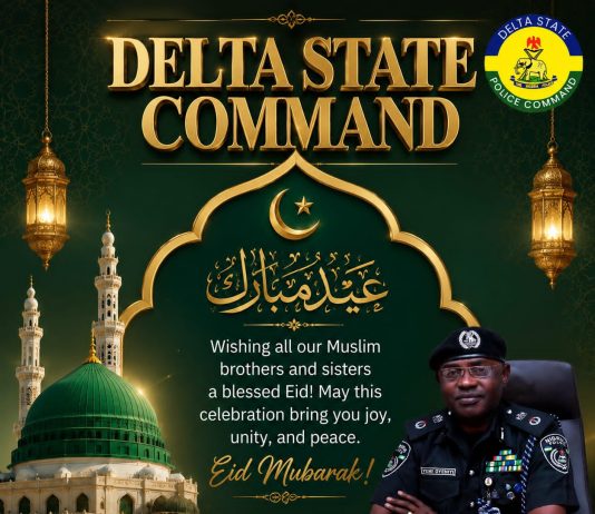2026 Eid-El-Kabir Celebration: Delta Police Command Deploy Officers To Strategic Locations