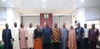 6th, L-R, Dr. Onwusoro Maduka Ihemelandu, PS FMSDIGA, Oliver Chukwu DFA FMSDIGA 7th in a group Photograph with Stakeholders