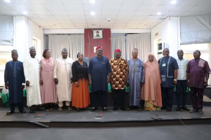 6th, L-R, Dr. Onwusoro Maduka Ihemelandu, PS FMSDIGA, Oliver Chukwu DFA FMSDIGA 7th in a group Photograph with Stakeholders