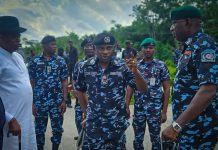 Delta State Police Commissioner CP Yemi Oyeniyi psc, acipm, mnips (Middle)During The Tour