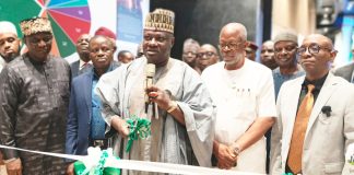 Right: Director-General, Bureau of Public Procurement (BPP), Dr. Adebowale A Adedokun, FCIPS, Former DG,BPP, Engr. Emeka M Ezeh, FNSE, OFR, Rep of SGF and Permanent Secretary GSO, SGF office, Mr. Ibrahim Abukakar Kana, min, Permanent Secretary, Federal Ministry of Works, Mr. Rafiu O.Adeladan and Former Permanent Secretary, State House, Abuja, Engr. Nebolisa Emodi during the BPP Launch of National Public Procurement Day in Abuja