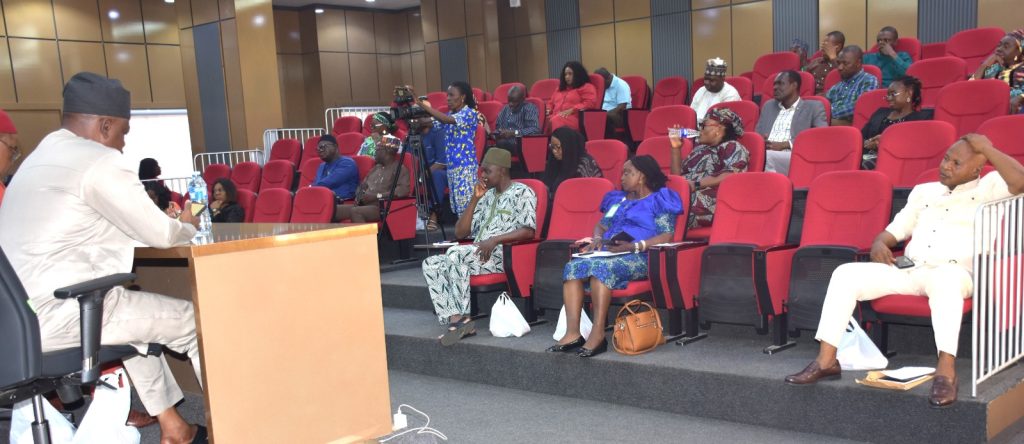 A cross section of members of staff of the Federal Ministry of Livestock Development (FMLD) during the high-profile courtesy and advocacy visit to the Ministry.
