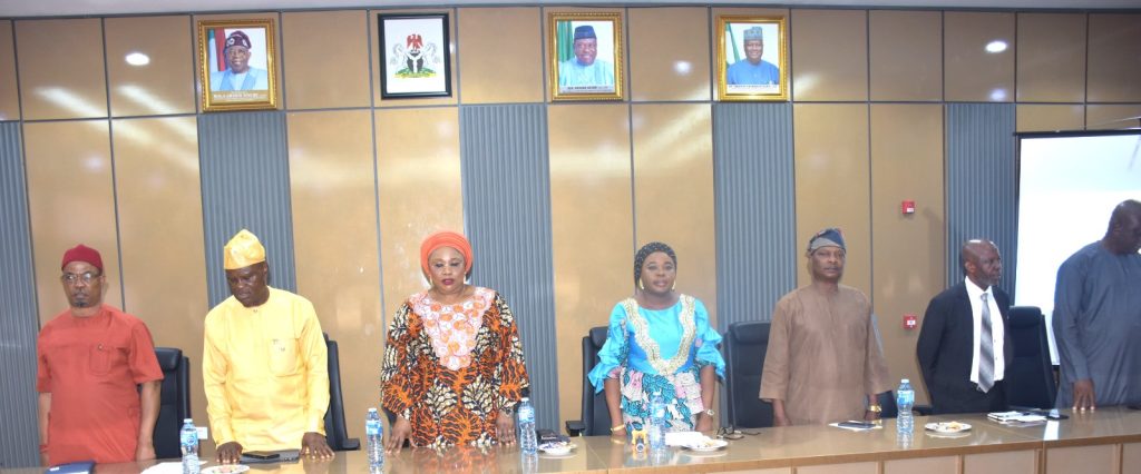 Third from Left, the Permanent Secretary of the Federal Ministry of Livestock Development (FMLD) Dr. Chinyere Ijeoma Akujobi, the Ag. National Coordinator/CEO of the SERVICOM Office, Mrs. Helen Lawal and Directors during the high-profile courtesy and advocacy visit to the Ministry.