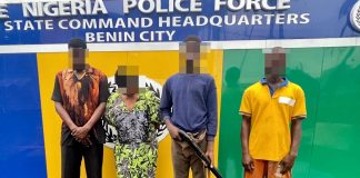Edo Police Uncover Staged Kidnapping Syndicate, Arrest Four Suspects, Recover Firearm Used In Fake Ransom Videos