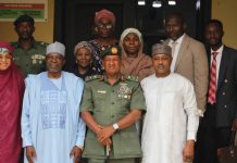 Director-General of the NBC, Surveyor Adamu Adaji, and some Directors of the Commission posed for a group photograph with Brigadier General M.B. Shehu and his team, after the meeting.