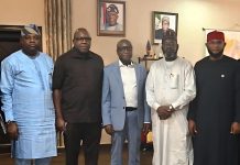 RMAFC Receives Joint Revenue Board Delegation, Reaffirms Commitment To Revenue Reforms 3rd L: RMAFC Chairman, Dr Mohammed Bello Shehu, OFR; 4th L: Executive Secretary, Joint Revenue Board, Mr Olusegun Adesokan; 1st L: Chairman Inland Revenue Monitoring Committee, Hon. Daniel Kolade Abimbola (FC Oyo State); 2nd R: Vice Chairman, Inland Revenue Monitoring Committee, Hon. Abubakar Wamakko (FC Oyo State); 1st R: Secretary to the Commission, Engr. Joseph Okechukwu Nwaeze during the Courtesy visit of the Joint Revenue Board to the Commission on 9th June, 2026.