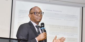 Director-General, Bureau of Public Procurement (BPP) Dr. Adebowale A. Adedokun, FCIPS delivering his presentation at the Stakeholders Engagement Organised by the NHIA in Abuja