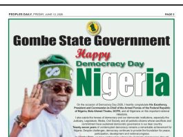 Democracy Day: NSGF Chairman Inuwa Yahaya Felicitates with President Tinubu, Nigerians