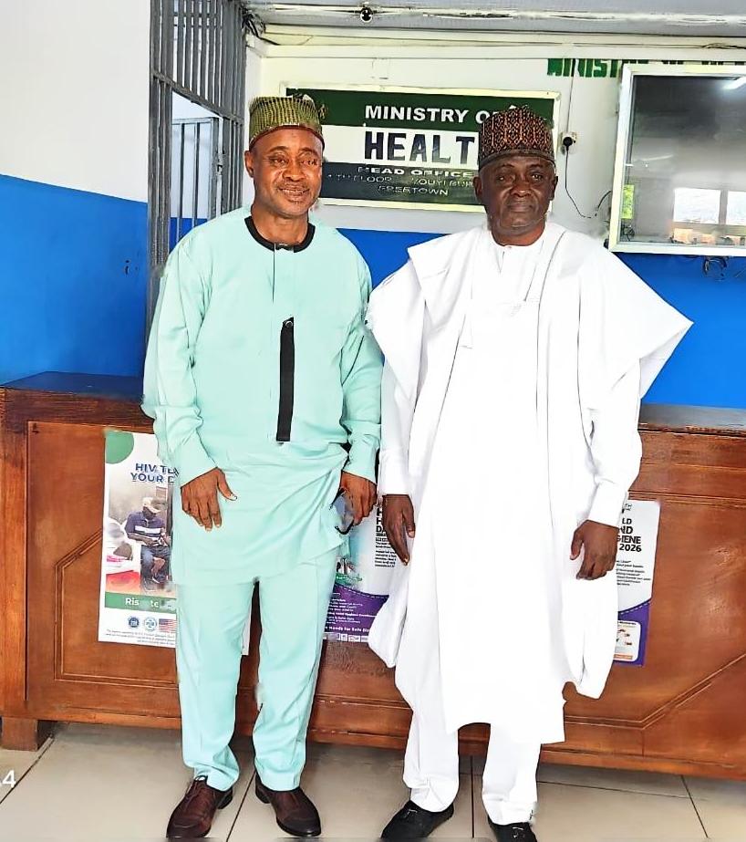 *DG/CEO, Nigerian Technical Aid Corps (NTAC), Rt. Hon. Yusuf Buba Yakub* , with the *Deputy Minister of Health of Sierra Leone, Prof. Charles Seusse* , in Freetown.