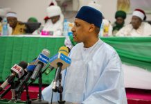 Representing President Bola Ahmed Tinubu, the Honourable Minister of Information and National Orientation, Mohammed Idris, fnipr, addresses the 8th Executive Committee Meeting of the Northern Traditional Rulers' Council (NTRC) in Dutse, Jigawa State.
