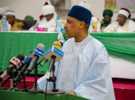 Representing President Bola Ahmed Tinubu, the Honourable Minister of Information and National Orientation, Mohammed Idris, fnipr, addresses the 8th Executive Committee Meeting of the Northern Traditional Rulers' Council (NTRC) in Dutse, Jigawa State.