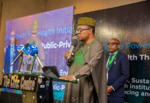 FG Seeks Private Sector Investment To Power Healthcare Facilities Nationwide Dr Iziaq Adekunle Salako Honourable Minister of State for Health and Social Welfare delivering his keynote address at the National Healthcare Electrification Investor Matchmaking Forum, held in Lagos.