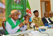 The Honourable Minister of Federal Ministry of Livestock development,, Idi Mukhtar Maiha during the Stakeholders engagement in Jos