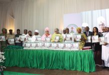 FMSDIGA Unveils 2023–2025 Compendium, Presents Annual Status Report on Zonal Intervention and Constituency Projects Cross section of dignitaries during the unveiling of Compendium on Zonal Intervention/Constituency Projects at the Banquet Hall, State House Abuja.