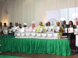 Cross section of dignitaries during the unveiling of Compendium on Zonal Intervention/Constituency Projects at the Banquet Hall, State House Abuja.