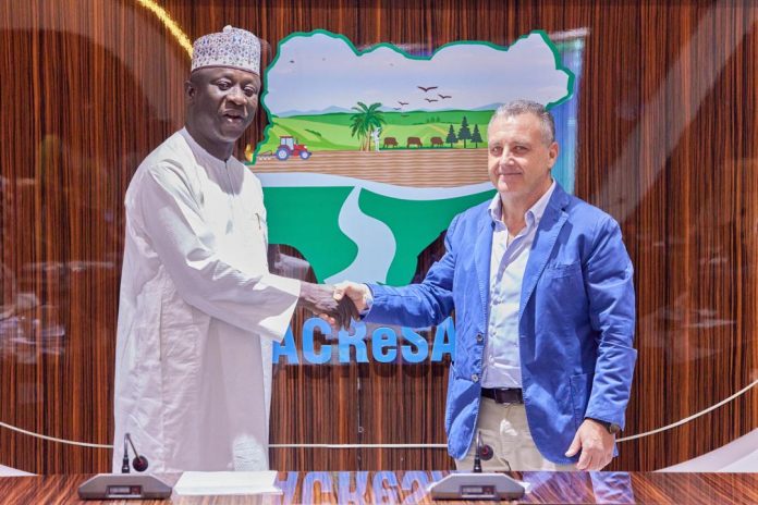 IMG-20260617-WA0091 L-R: Abdulhamid Umar, National Project Coordinator, ACReSAL and Mr. Giacomo Branca, FAO Investment Centre, during the ACReSAL-FAO inception meeting on Payment for Ecosystem Services ( PES)