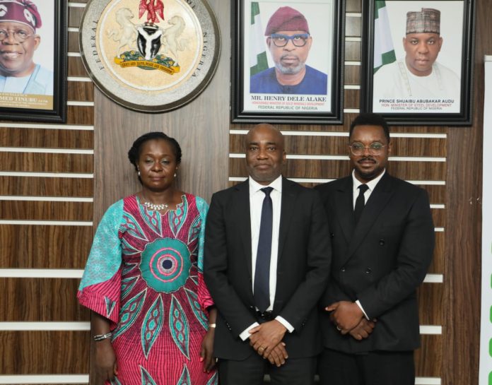 IMG-20260618-WA0000 R-L: The Director IPMT, Dr. Esther Nkechi Udo represented the Permanent Secretary of Solid Minerals Development Engr. Faruk Yusuf Yabo FNSE at the pre-event press briefing in preparation for the upcoming 5th edition of the 2026 AFNIS.The next person in the picture is Mr. Martins Imonite, M.D/CEO Nigeria Solid Minerals Company. He represented the Honorable Minister of Solid Minerals Development, Dr. Dele Alake at the event. Followed by the representative of Core International, Archibald Troko, Director, strategy, and platform development. The event took place on the 17th of June, 2026, in the Honorable Minister's Conference Room, Abuja.