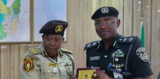 CP. Yemi Oyeniyi psc, acipm, mnips (Right) And NIS Delta State Comptroller C I. Christiana Solo-Akora (Left) In A Photograph During The Visit.