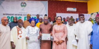 EKITI POLL: INEC Presents Certificates Of Return To Governor Oyebanji, Deputy