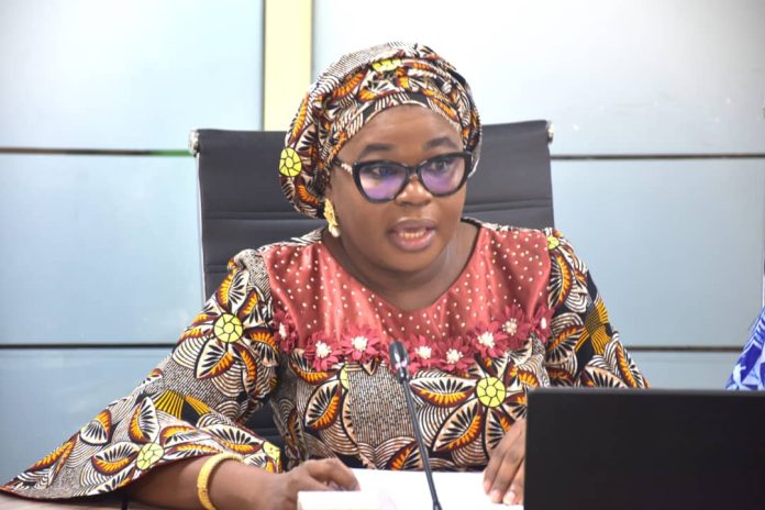 The Ag. National Coordinator/CEO of the SERVICOM Office, Mrs. Helen Lawal delivering her goodwill message during the launch of the 6th edition of the National Information Technology Development Agency’s (NITDA) Service Charter today, 24th June, 2026 in Abuja.