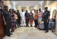 CP. Yemi Oyeniyi psc, acipm, mnips His Mgt. Team And The COHEADS Leadership Led By Its Chairman Engr. Kennedy Onyenobi In A Group Photograph During The Visit