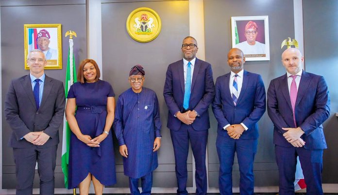 L-R: Richard Hodder, Global Head, Export Agency Finance, Citibank, Nneka Enwereji, Managing Director, Citibank Nigeria, Honourable Minister of Marine and Blue Economy, H.E Dr. Adegboyega Oyetola, Oyetola, CON, Akin Dawodu, Citibank Sub-Cluster and Banking Head for Sub-Saharan Africa, Babjide Manuwa, Relationship Manager, Citibank and Anthony Lenihan, Director, Export and Agency Finance, Sub-Saharan Africa, Citibank after a courtesy call on the Minister in Abuja.