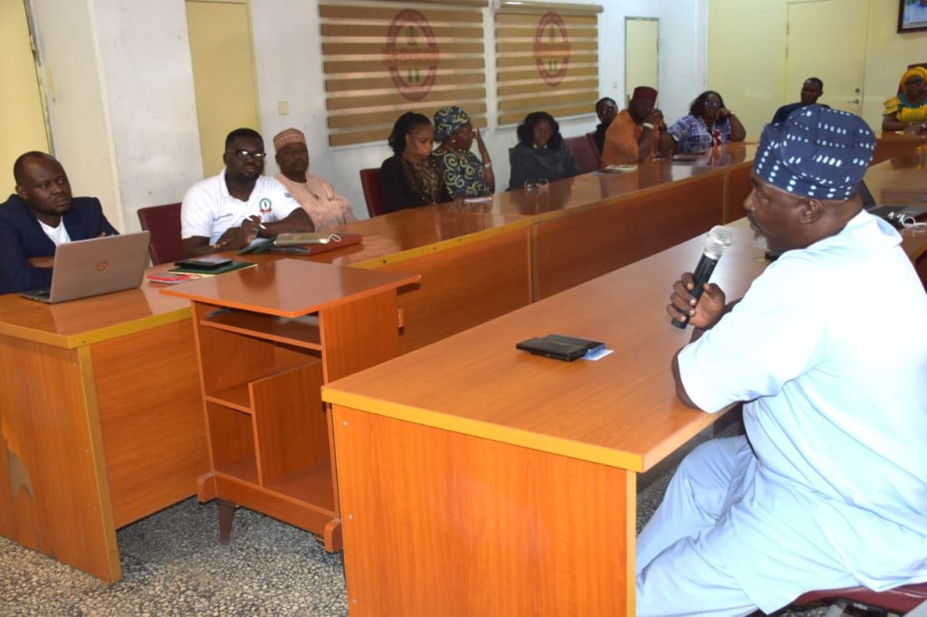 The resource person, Mr. Philip Adeniyi taking a question from the Head of SERVICOM Institute and Curriculum Development, Mr. Casmir Igwe during the health awareness at the Conference Room of the organisation in Abuja today 25th June, 2026.