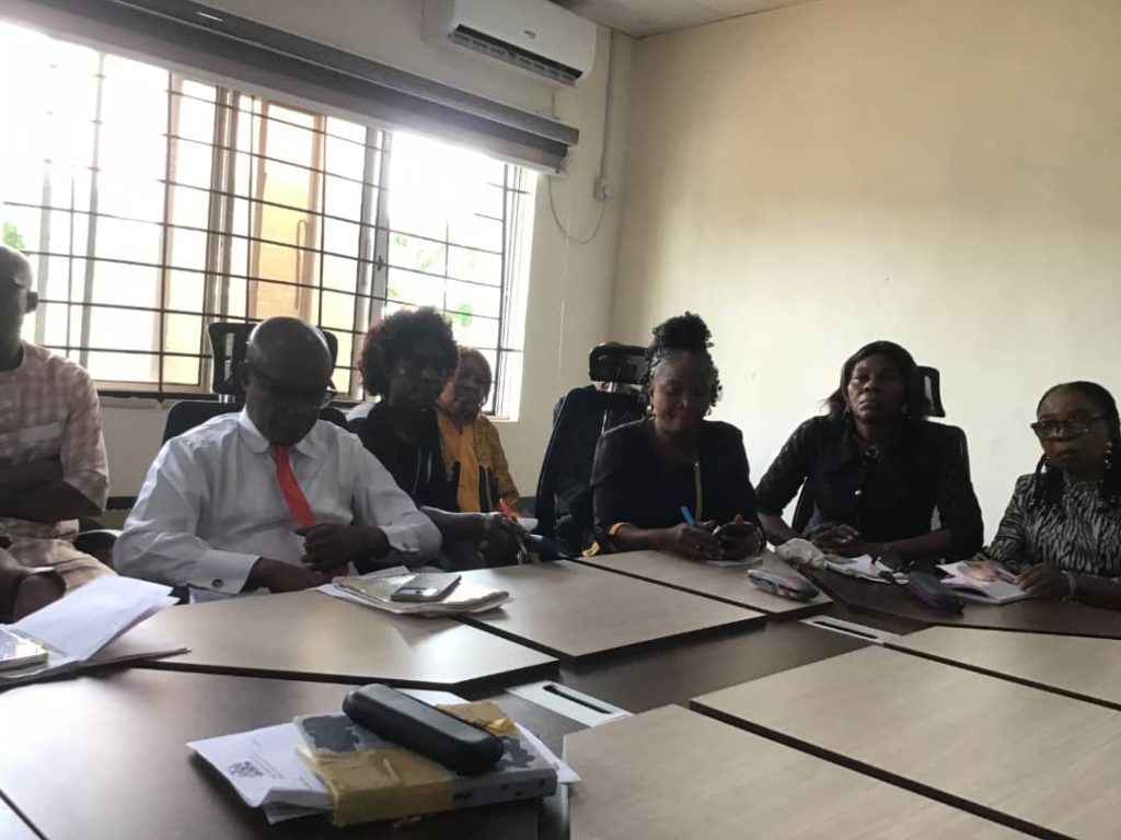 Staff of Abia Ministry of Agriculture during the visit of the FMLD Team to the Commissioner's Office in Umuahia on Monday