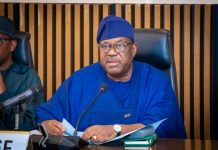 Secretary to the Government of the Federation, Sen. George Akume, CON, delivering the inaugural speech during the inauguration ceremony of the Technical Board of the Nigeria Anti-Doping Centre (NADC) on Thursday, 2nd July 2026 in Abuja.