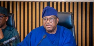 Secretary to the Government of the Federation, Sen. George Akume, CON, delivering the inaugural speech during the inauguration ceremony of the Technical Board of the Nigeria Anti-Doping Centre (NADC) on Thursday, 2nd July 2026 in Abuja.