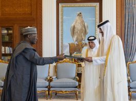 Presentation Of Letters Of Credence By Ambassador Mahmud Yakubu To The Amir Of Qatar
