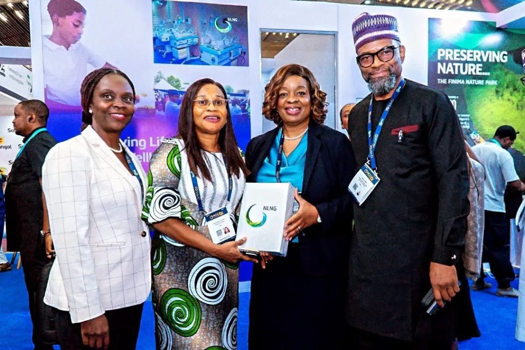 The Permanent Secretary, Ministry of Petroleum Resources, Mrs. Patience N. Oyekunle, in a group photograph with participants and stakeholders during the Nigeria Oil and Gas (NOG) Conference and Exhibition.