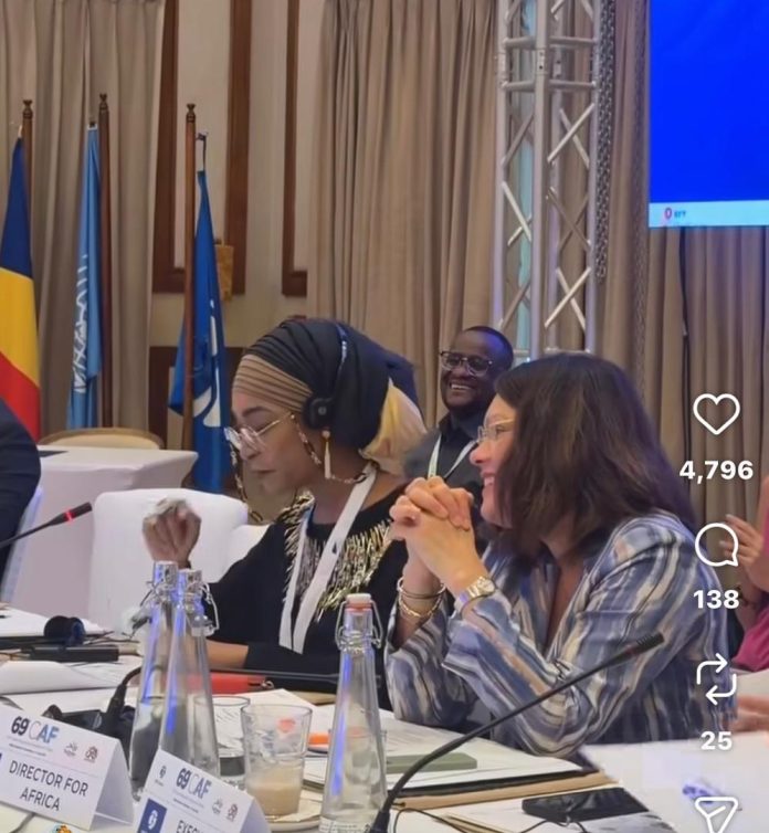 The Honourable Minister of Art, Culture,Tourism and Creative Economy (FMACTCE) Barr. Hannatu Masa Musawa and Ms. Elcia Grandcourt Director, UN Tourism Regional Department for Africa, at the 69th meeting of the UN Tourism Regional Commission for Africa recently held in Victoria, Mehe Republic of Seychelles.