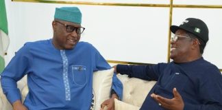 Umahi, Ekiti Governor Discusses Strategic Road Sector Development