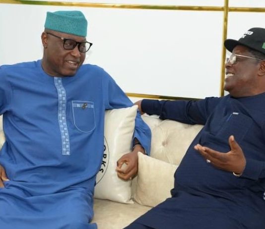 Umahi, Ekiti Governor Discusses Strategic Road Sector Development