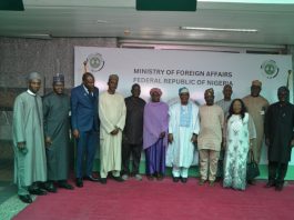Honourable Minister of State for Foreign Affairs Receives Council Of Retired Federal Permanent Secretaries