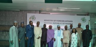 Honourable Minister of State for Foreign Affairs Receives Council Of Retired Federal Permanent Secretaries