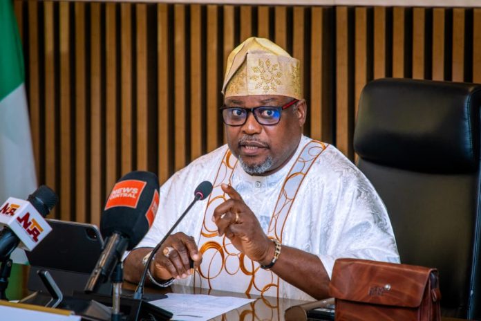 IMG-20260715-WA0141 Representative of the Secretary to the Government of the Federation and Senior Technical Adviser to SGF, Prof. Babatunde Bolaji Bernard delivering his remarks at the launch of the digital tools in Abuja.