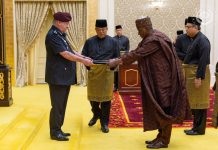 Presentation Of Letters Of Credence By Ambassador Ahmed Olatunji Sulu-Gambari To His Majesty Sultan Ibrahim, Yang Di-Pertuan Agong Of Malaysia Presentation Of Letters Of Credence By Ambassador Ahmed Olatunji Sulu-Gambari To His Majesty Sultan Ibrahim, Yang Di-Pertuan Agong Of Malaysia