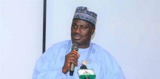 The Minister of State for Agriculture and Food Security, Sen Dr Aliyu Sabi Abdullahi, Permanent Secretary,FMAFS, Dr Marcus Olaniyi Ogunbiyi and other stakeholders during the workshop.